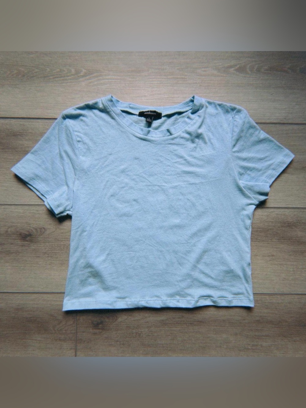 ambiance light blue cropped t-shirt
